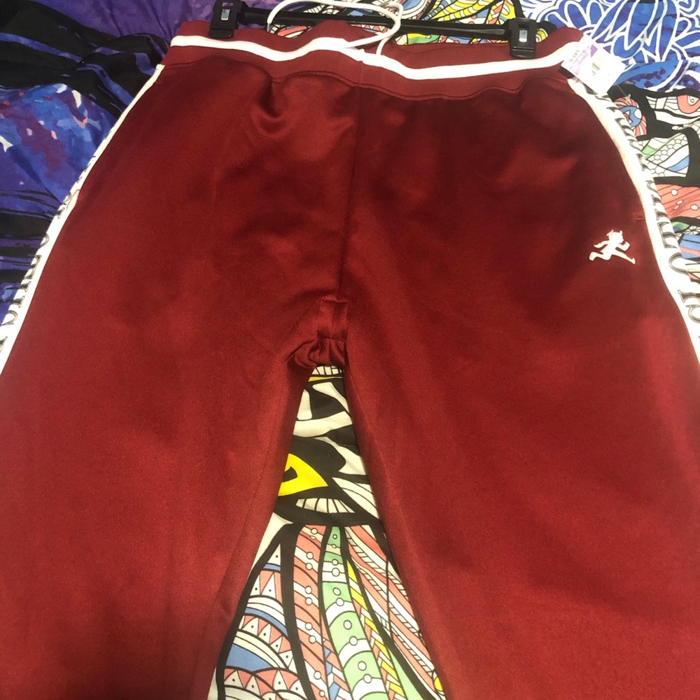 Burgundy joggers